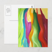 Carte Postale Peinture abstraite très colorée. (Devant / Derrière)