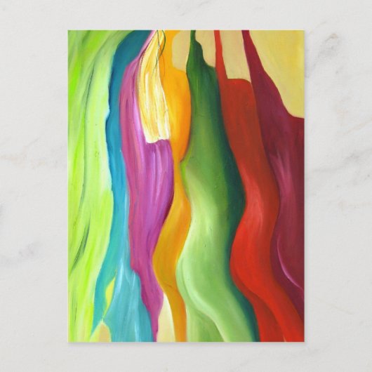 Carte Postale Peinture abstraite très colorée. (Devant)