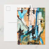 Carte Postale Peinture acrylique originale sur (Devant / Derrière)