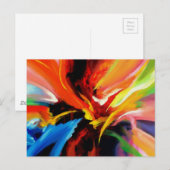 Carte Postale Peinture acrylique tendance Modèle Abstrait modern (Devant / Derrière)