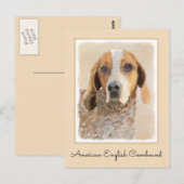 Carte Postale Peinture américaine anglaise sur pilon - Chien Art (Devant / Derrière)