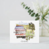 Carte Postale *~* Peinture Ancienne de Camion Classique Vintage  (Debout devant)