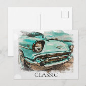 Carte Postale *~* Peinture Ancienne Vintage Classique Rétro Anti (Devant / Derrière)