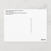 Carte postale Peinture aquarelle Abstraite Blue Ra (Dos)