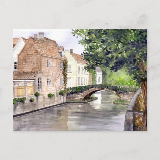 Carte Postale Peinture aquarelle de Bruges par Farida Greenfield (Devant)