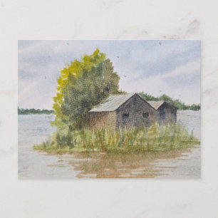 Carte Postale Peinture aquarelle de paysage 