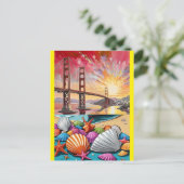 Carte Postale Peinture aquarelle de San Francisco, Golden Gate B (Debout devant)