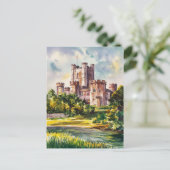 Carte Postale Peinture aquarelle du château de Dover (Debout devant)