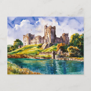 Carte Postale Peinture aquarelle du château de Dover