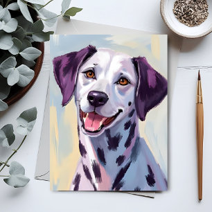 Carte Postale Peinture aquarelle du chien dalmate