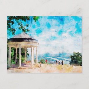 Carte Postale Peinture aquarelle du monument de Niederwald