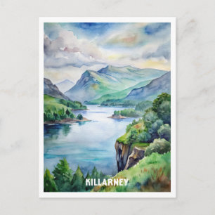 Carte Postale Peinture aquarelle du parc national Killarney