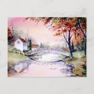 Carte Postale Peinture aquarelle du Pont Arché