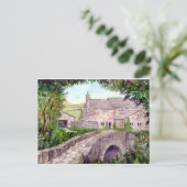 Carte Postale Peinture aquarelle du pont de pierre (Debout devant)