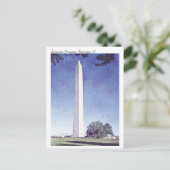 Carte Postale Peinture aquarelle moderne Monument Washington (Debout devant)