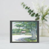 Carte postale peinture aquarelle Okinawa Banyan Ga (Debout devant)