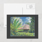 Carte postale Peinture aquarelle Okinawa Fukugi (Devant / Derrière)