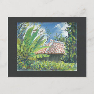 Carte postale Peinture aquarelle Okinawa Fukugi