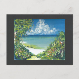 Carte postale Peinture aquarelle Okinawa Shore