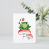 Carte Postale Peinture aquarelle originale Grenouille mignonne s (Debout devant)