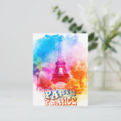 Carte Postale Peinture Aquarelle Paris France (Debout devant)