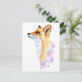 Carte postale Peinture aquarelle Red Fox (Debout devant)