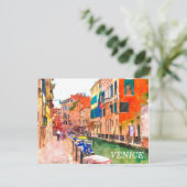 Carte postale peinture aquarelle Venise (Debout devant)