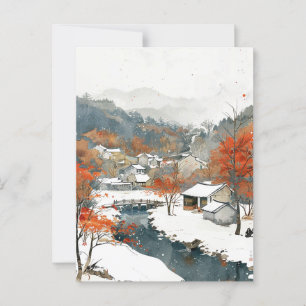 Carte postale Peinture aquarelle vintage coréenne