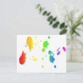 Carte Postale Peinture arc-en-ciel (Debout devant)