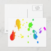 Carte Postale Peinture arc-en-ciel (Devant / Derrière)
