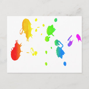 Carte Postale Peinture arc-en-ciel