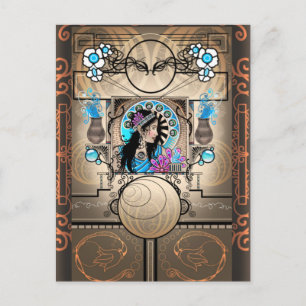 Carte Postale Peinture Art Nouveau Samaritaine femme