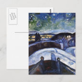 Carte Postale Peinture artistique d'Edward Munch (Devant / Derrière)