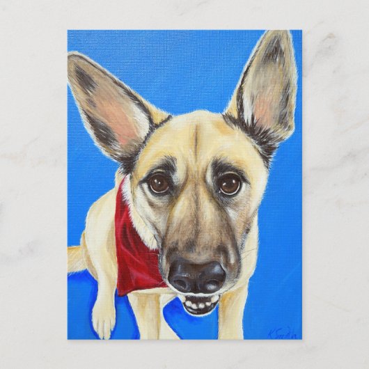 Carte Postale Peinture au pochoir (Devant)