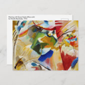 Carte Postale Peinture avec Centre Vert par Wassily Kandinsky (Devant / Derrière)