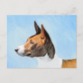 Carte Postale Peinture Basenji - Belle Art Original (Devant)