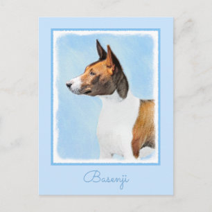 Carte Postale Peinture Basenji - Belle Art Original