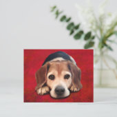 Carte Postale Peinture beagle Art Chien Art (Debout devant)