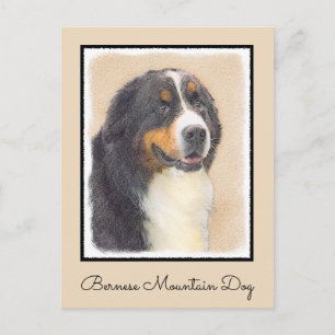 Carte Postale Peinture bernoise de chien de montagne - Art origi