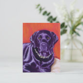 Carte Postale Peinture Black Labrador (Debout devant)