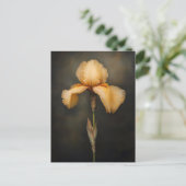 Carte Postale Peinture botanique en Iris Jaune (Debout devant)