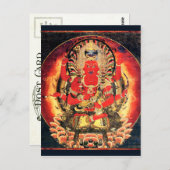 Carte Postale Peinture bouddhiste Aizen Myoo du 14ème siècle (Devant / Derrière)