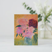 Carte Postale Peinture Bouquet de Pivoines   (Debout devant)