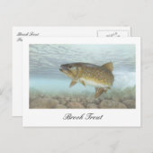 Carte postale Peinture Brook Truite (Devant / Derrière)