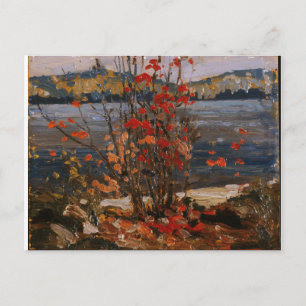 Carte Postale Peinture canadienne-lac et arbre rouge par Tom Tho