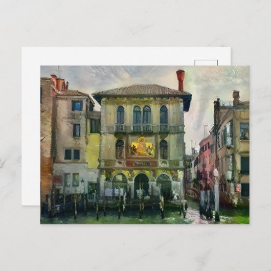 Carte postale Peinture Canal vénitienne (Devant / Derrière)