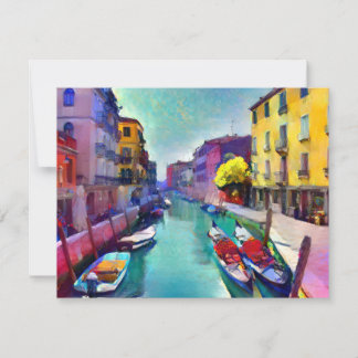 Carte postale Peinture Canal vénitienne