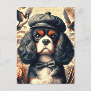 Carte Postale Peinture Cavalier King Charles Spaniel