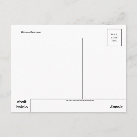 Carte postale Peinture classique (Dos)