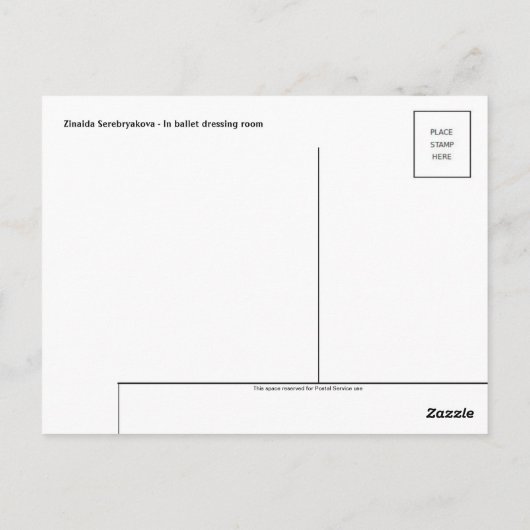 Carte postale Peinture classique (Dos)